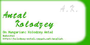 antal kolodzey business card